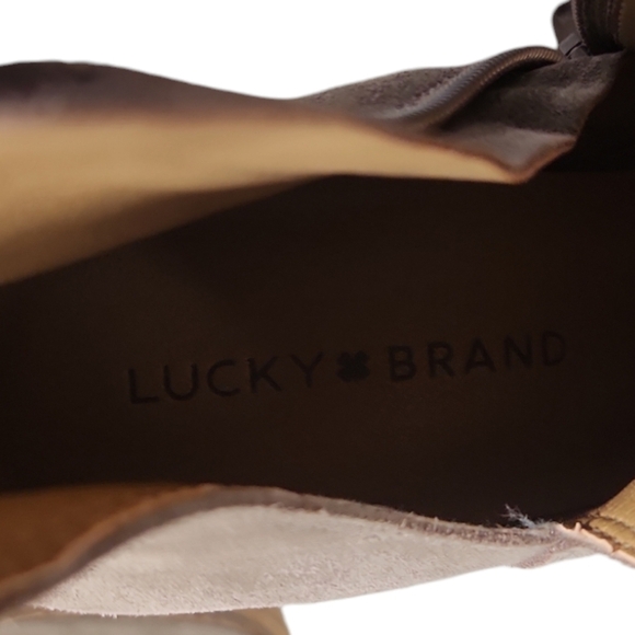 Lucky Brand Quiselle Taupe Suede Booties - Picture 9 of 11